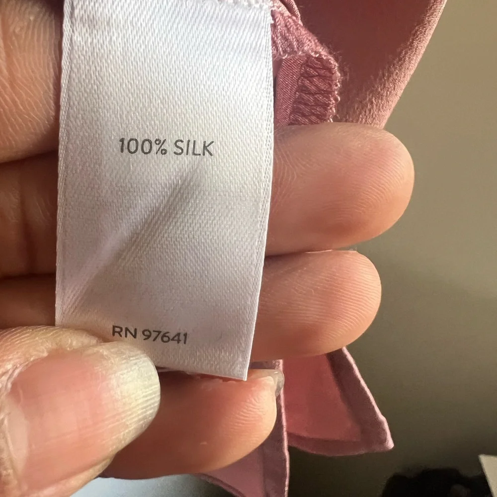 J. Jill Mauve Button-Up Blouse 100% Silk Size 3X - Picture 4 of 6